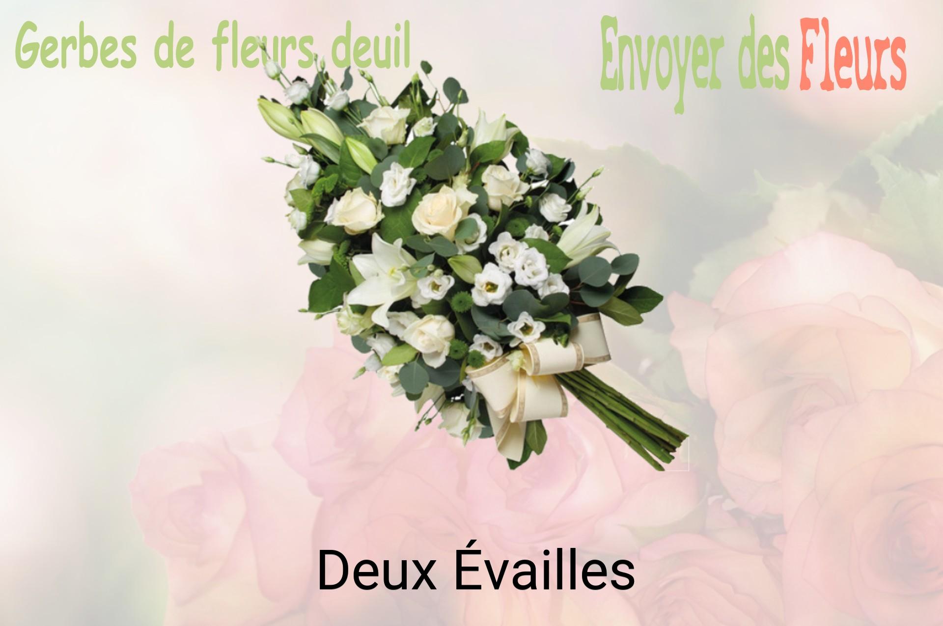 Gerbe de fleurs de deuil livrée à Deux-Évailles